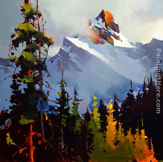 Between Sky and Mountain, Yoho National Park painting - Michael O'Toole Between Sky and Mountain, Yoho National Park art painting